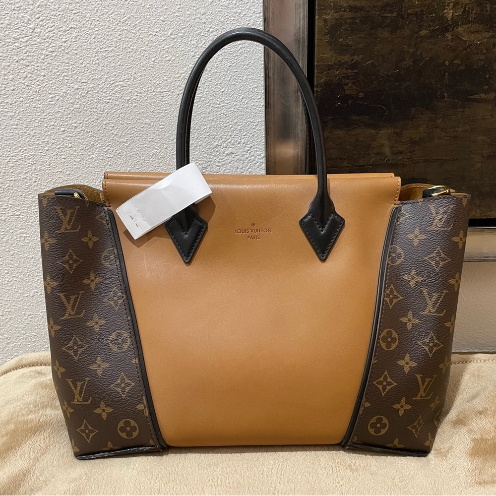 Louis Vuitton Monogram Cuir Orfevre Tote W PM Noisette